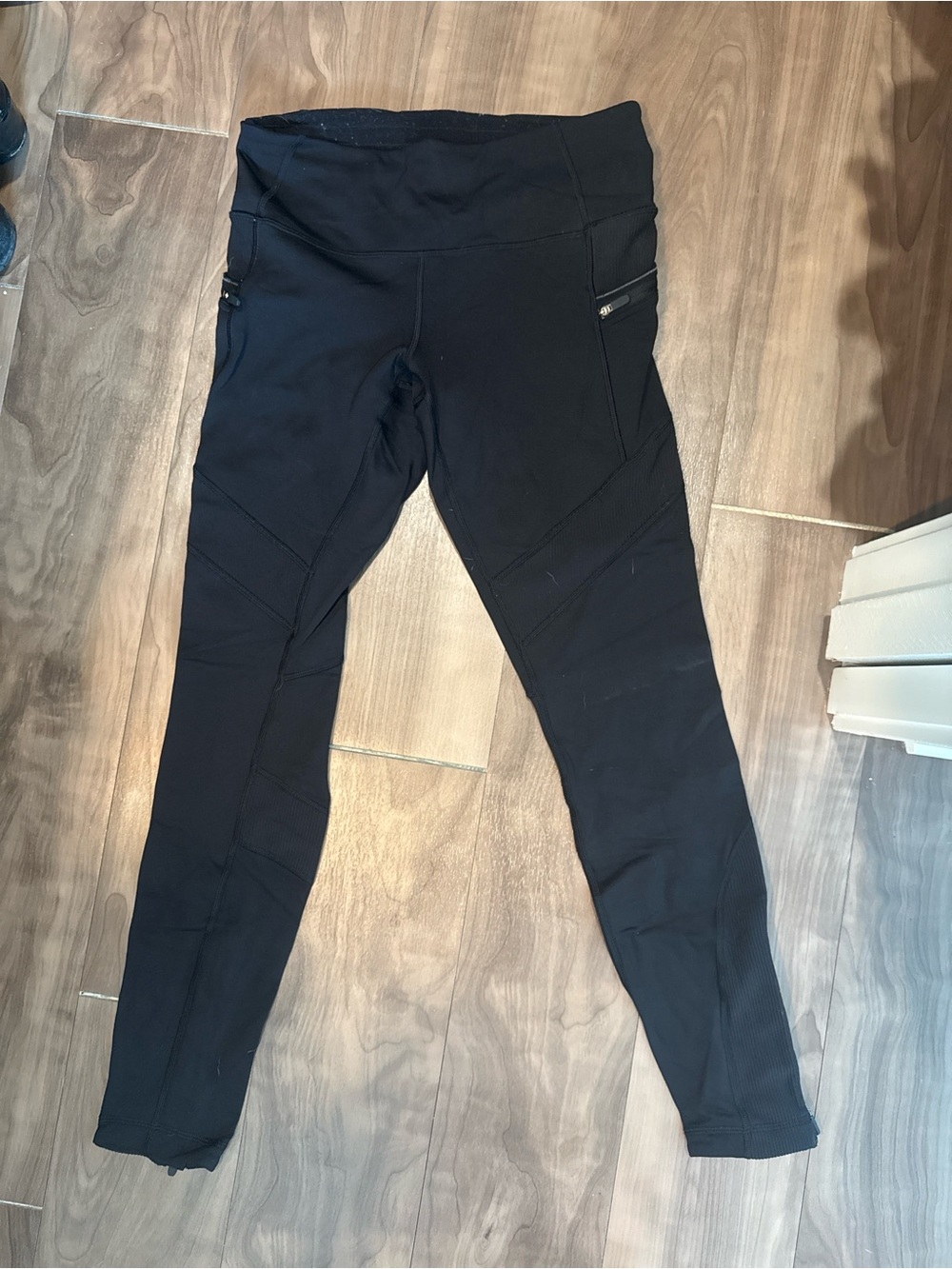 lululemon athletica Black High-Rise Performance Leggings with Zip Pockets